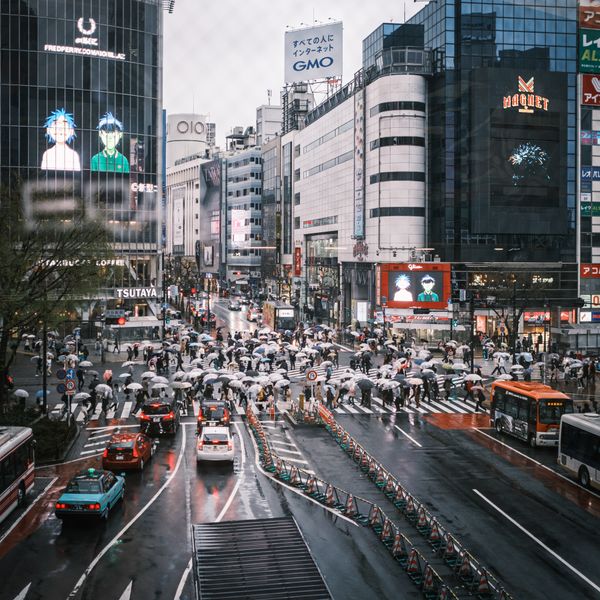 Shibuya Crossing at night, Tokyo